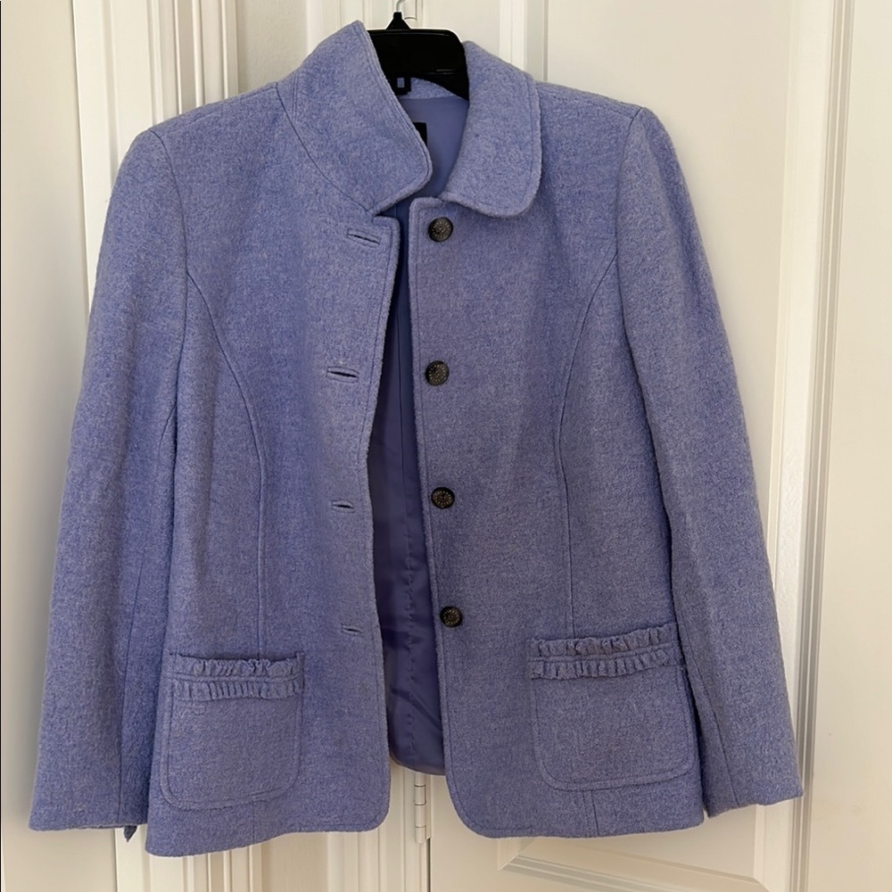 Talbots lavender wool blend jacket